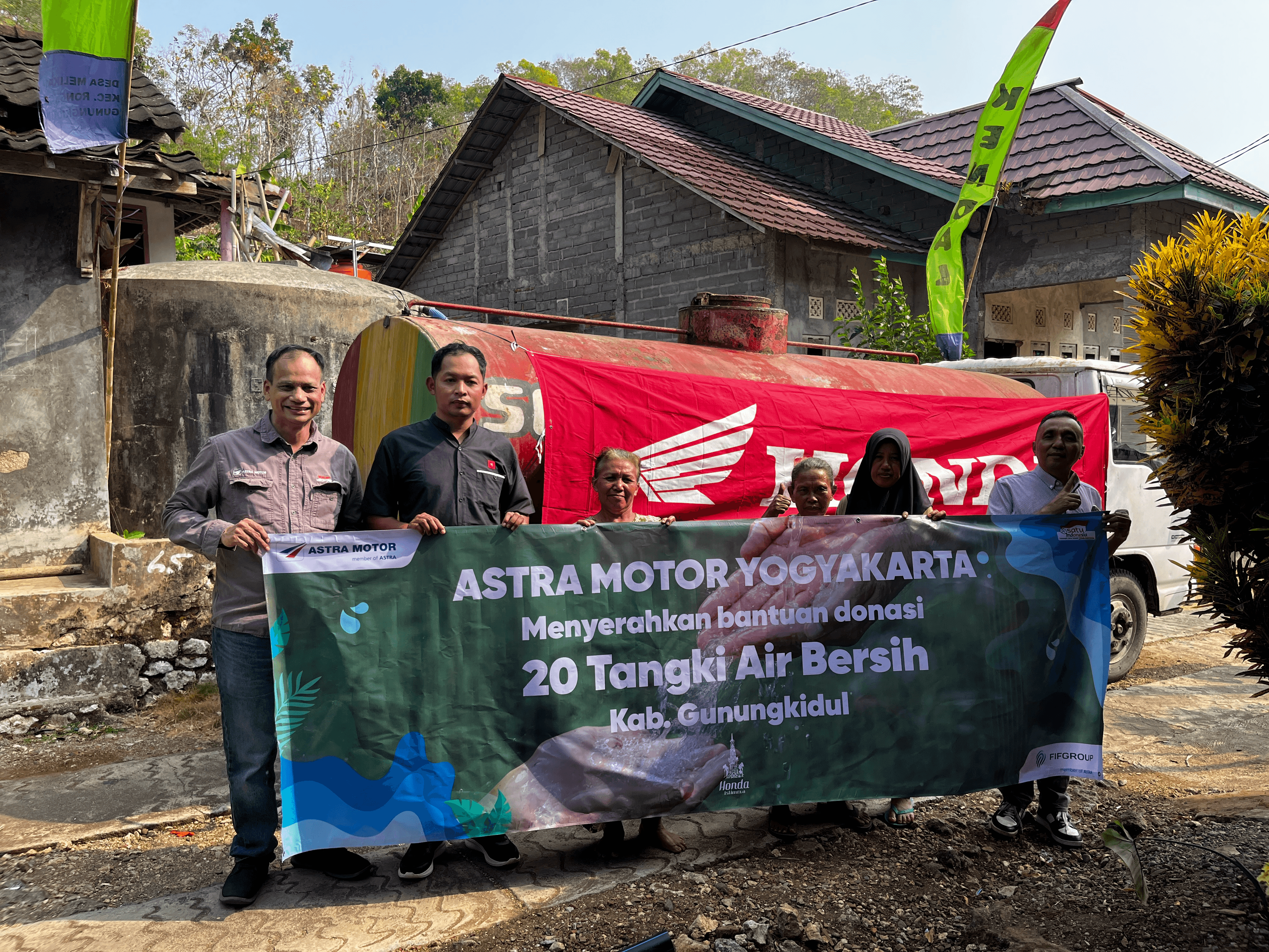 Atasi Dampak Kemarau, Astra Motor Yogyakarta Salurkan Bantuan 20 Tangki Air Bersih ke Gunungkidul